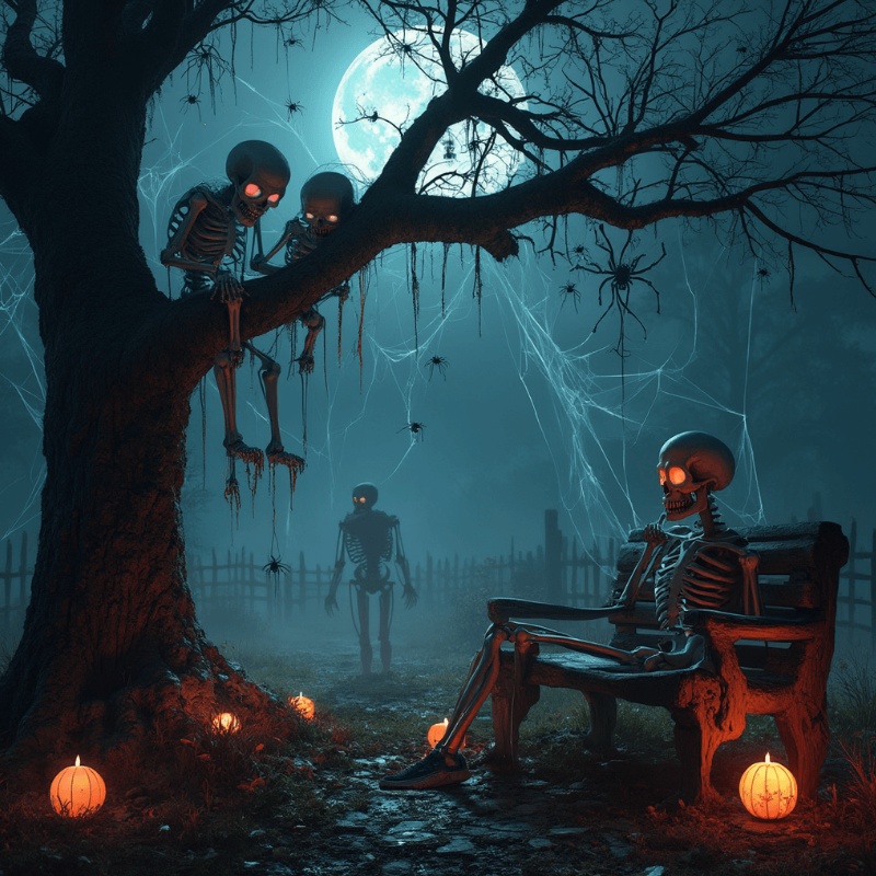 Halloween Skeleton Props